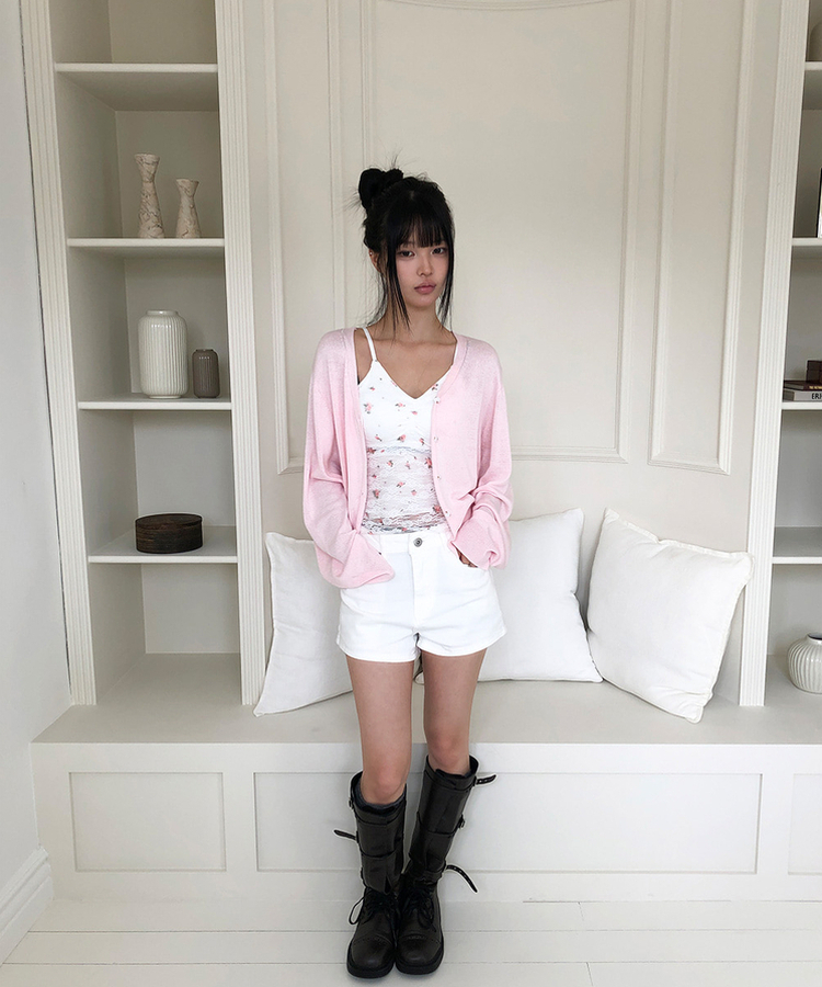 スタッズショートパンツ WHITE