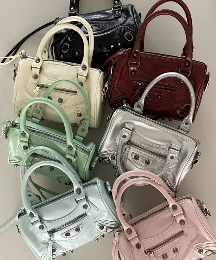 スタッズミニボストンバッグ(7color)