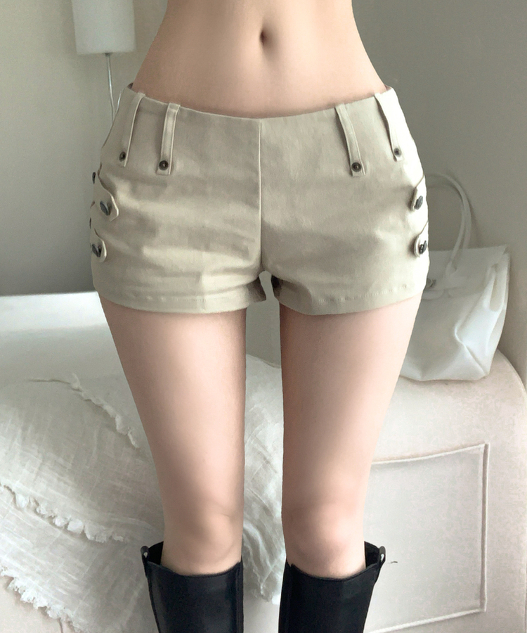 ローライズナポレオンショートパンツ BEIGE