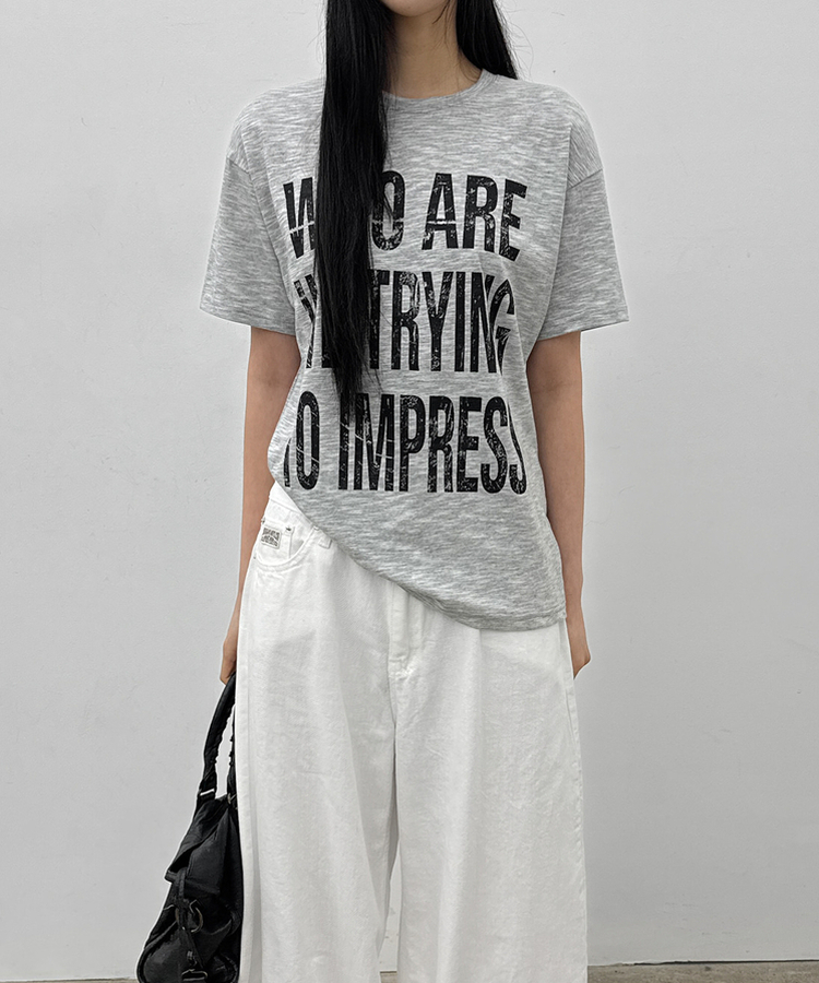 レタリング半袖ボクシーTシャツ｜半袖Tシャツ｜韓国ファッション通販 SONA