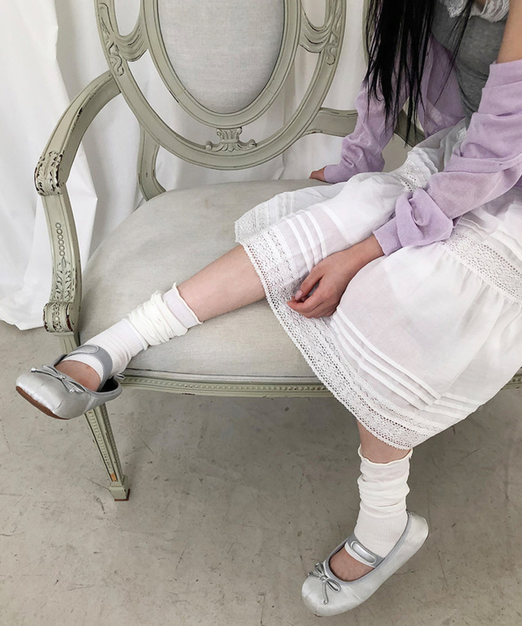 ベーシックサマーレッグウォーマー WHITE