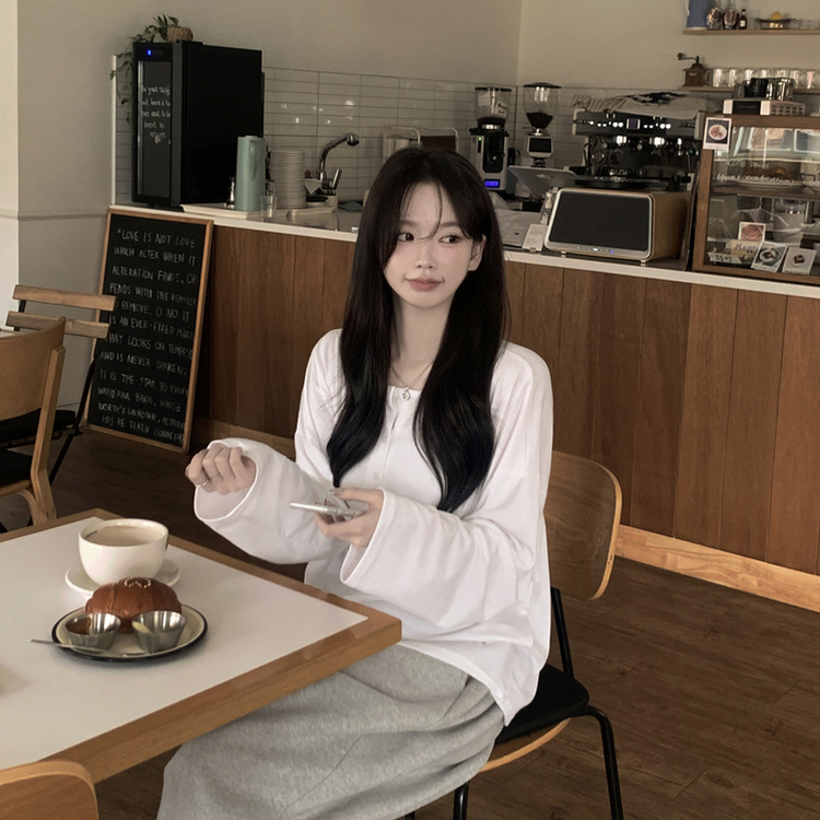 ヘンリーネックオーバーサイズ長袖Tシャツ｜長袖Tシャツ｜韓国