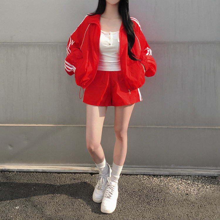 SET】ジップアップウィンドブレーカー＋ショートパンツ｜トレーニング 
