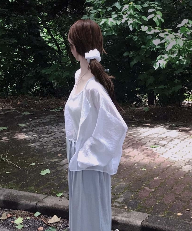 여름코디 끝 샤베트 블라우스 라운드 가디건 나시 투피스 세트 아이보리