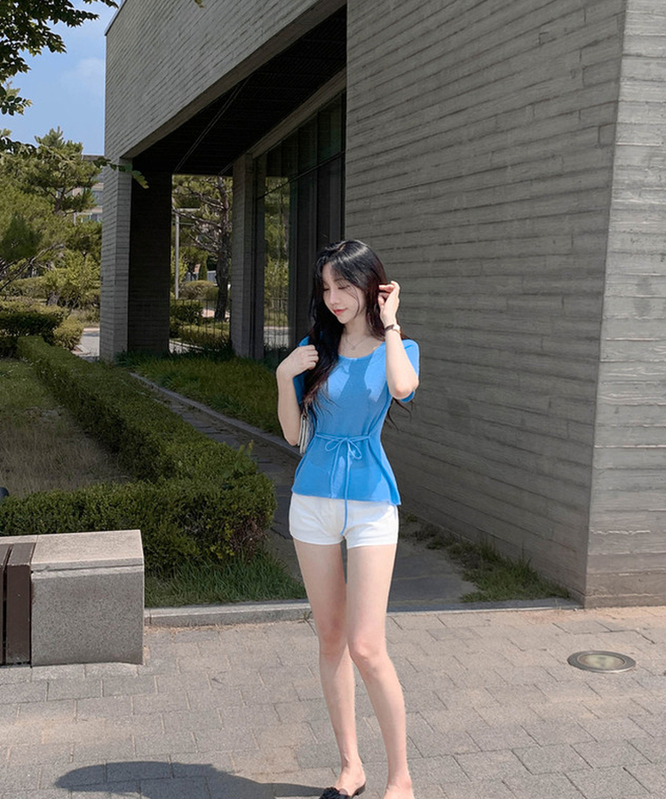 サイドリングローライズホットパンツ｜ショートパンツ｜韓国