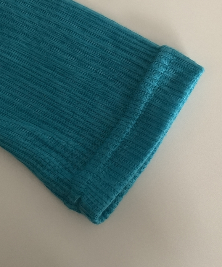 플리 딥브이 시스루 골지 긴팔티셔츠 8color