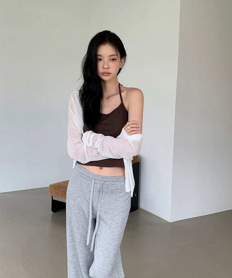 シアーVネックカーディガン IVORY