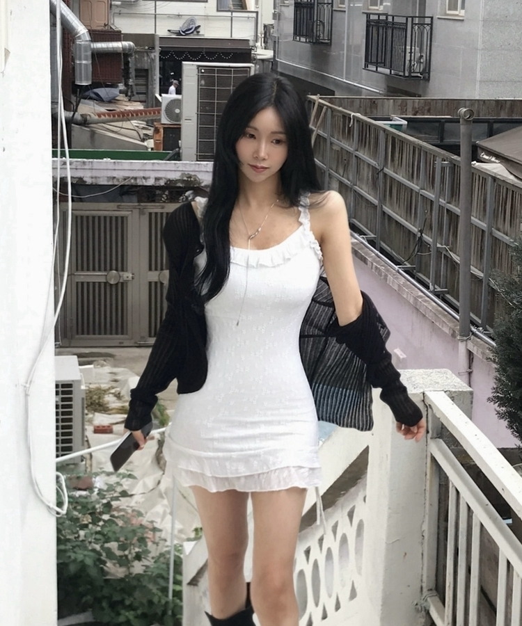 리브 여리핏 린넨골지 긴팔 니트가디건 6color 블랙