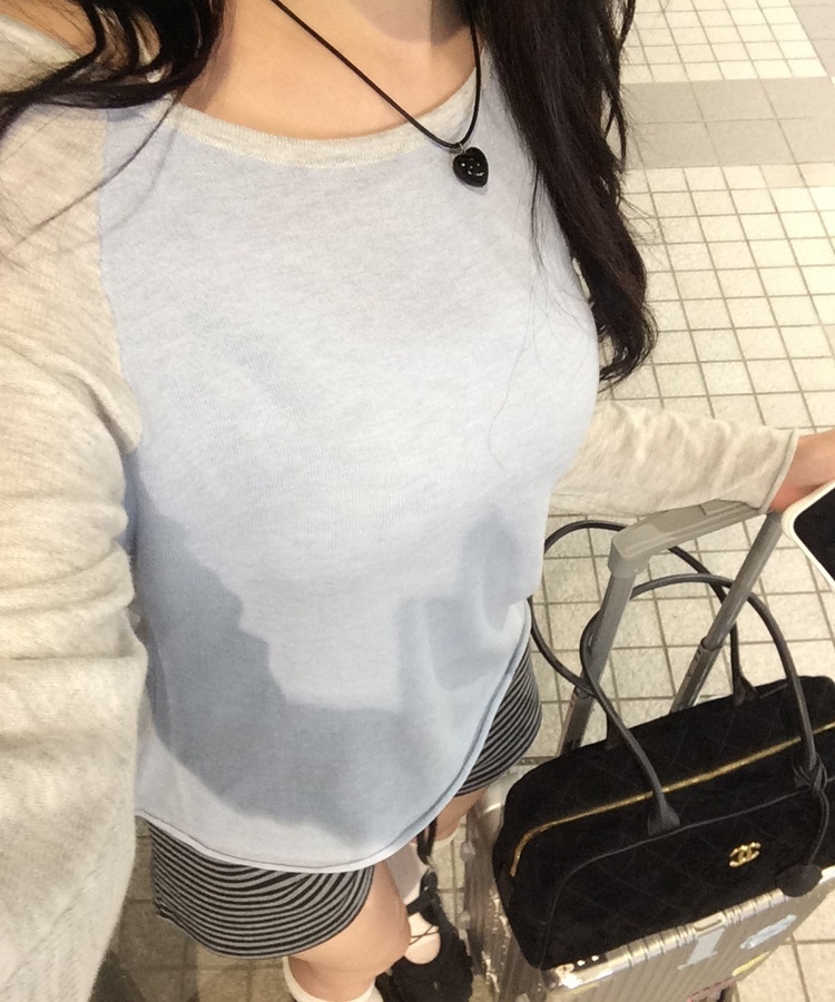 サマーラグラン長袖Tシャツ SKY BLUE