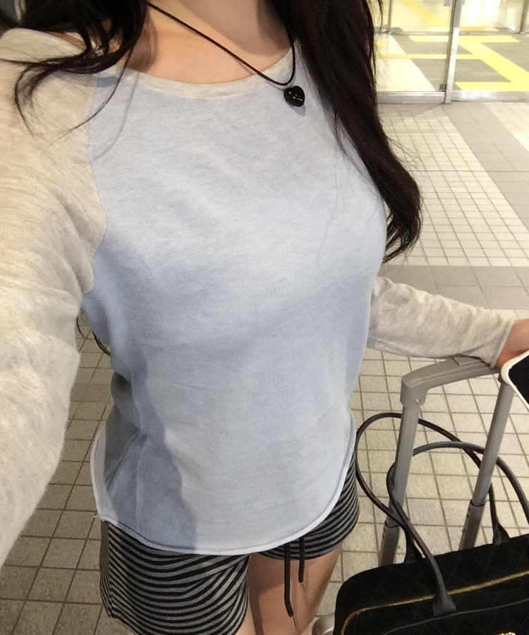 サマーラグラン長袖Tシャツ SKY BLUE
