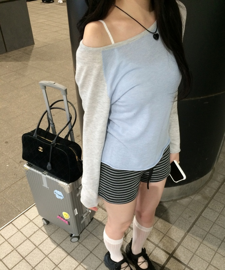 サマーラグラン長袖Tシャツ SKY BLUE