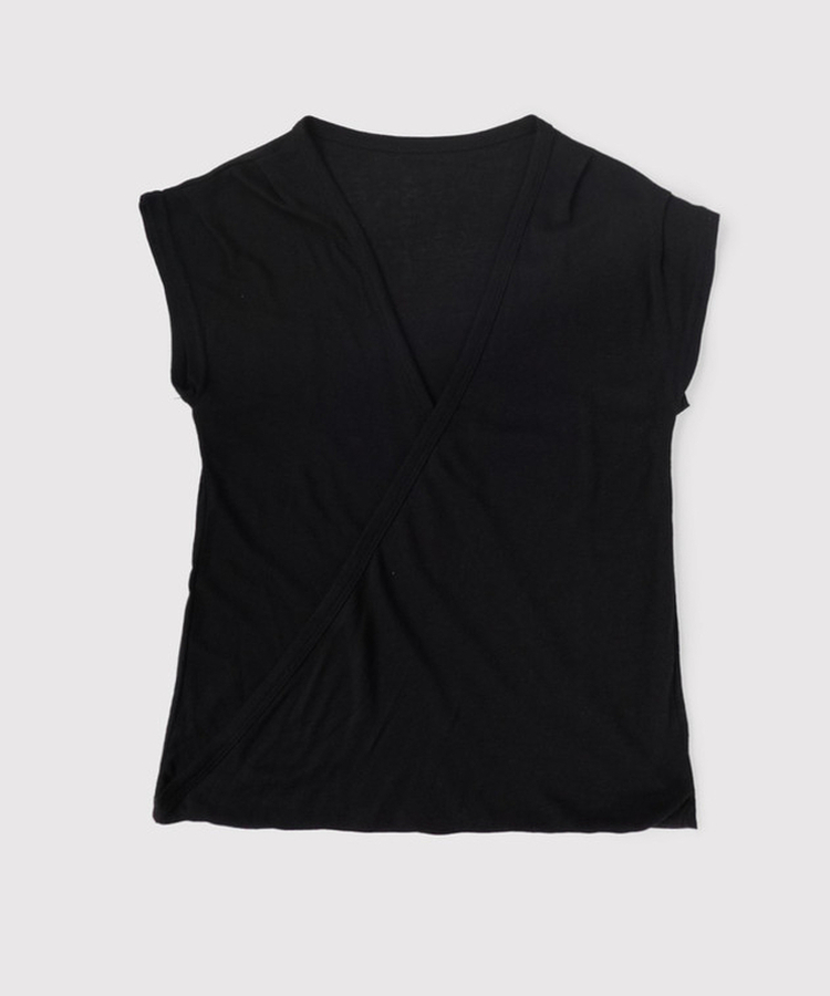 レイヤードラップ半袖Tシャツ