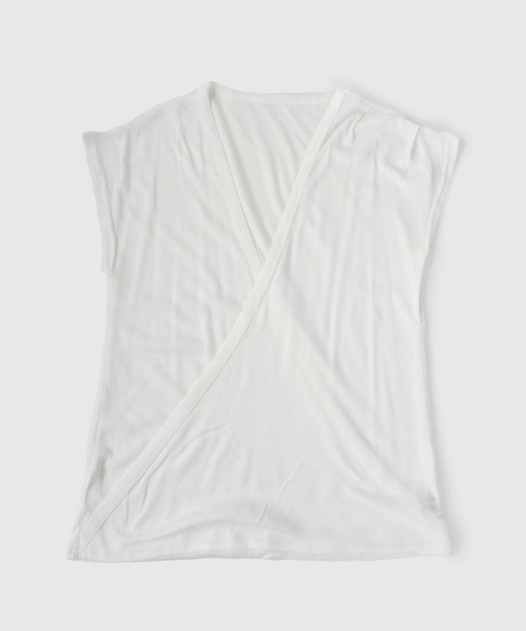 レイヤードラップ半袖Tシャツ