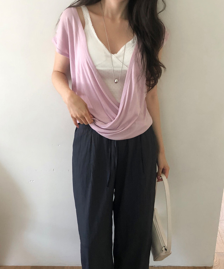 【カップ付き】レースキャミソール IVORY