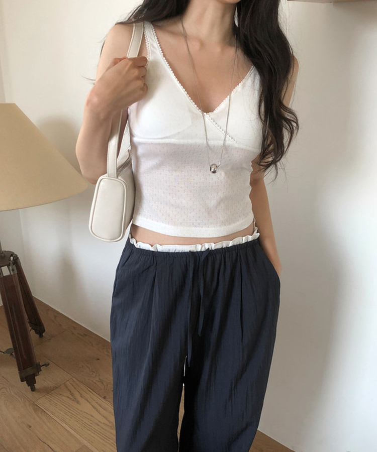 【カップ付き】レースキャミソール IVORY