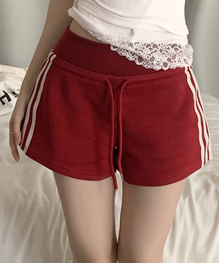 ラインバンディングトレーニングパンツ＋ショートパンツ RED