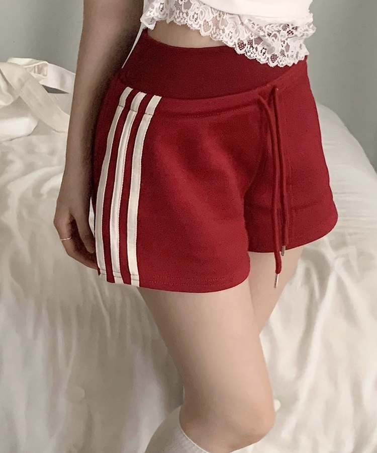 ラインバンディングトレーニングパンツ＋ショートパンツ RED