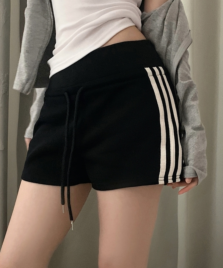 ラインバンディングトレーニングパンツ＋ショートパンツ BLACK