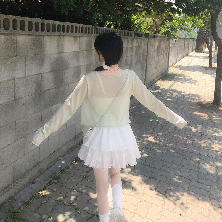 シースルークロップボレロカーディガン(6color)｜カーディガン｜韓国