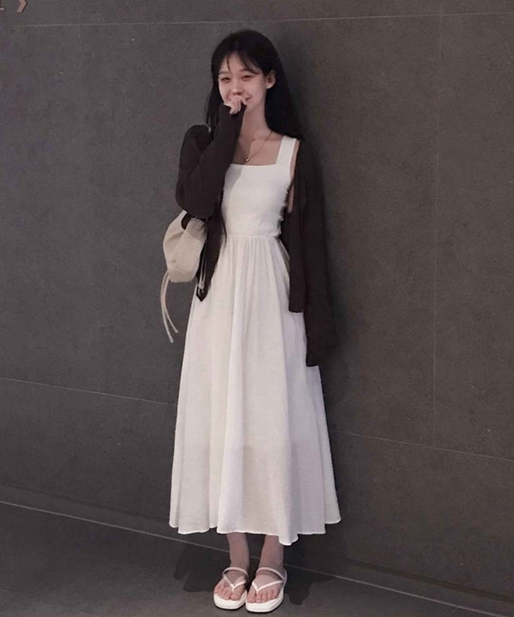 다채로운 색감팔레트 골지 라운드넥 루즈핏 긴팔 니트 가디건 진브라운
