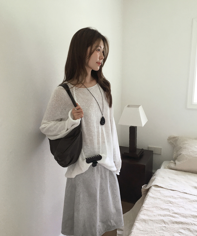 ルーズフィットサマーニット IVORY