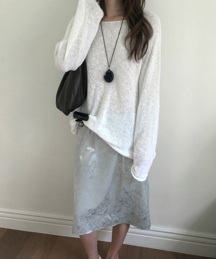 ルーズフィットサマーニット IVORY