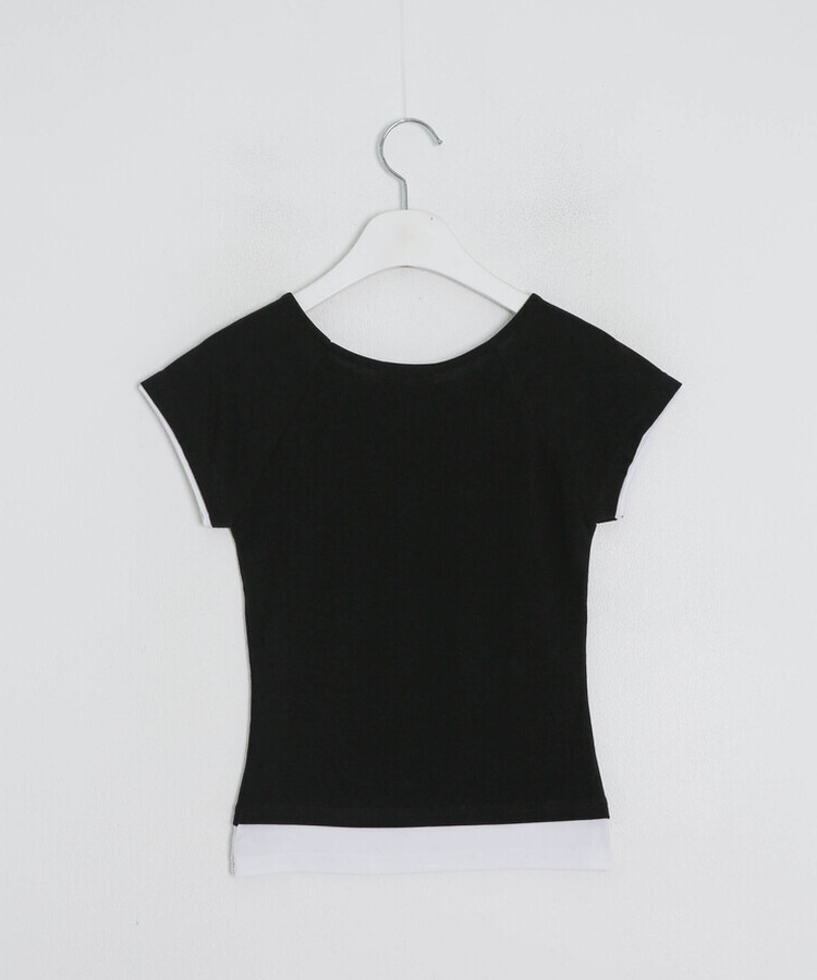 レイヤーベーシッククロップドTシャツ