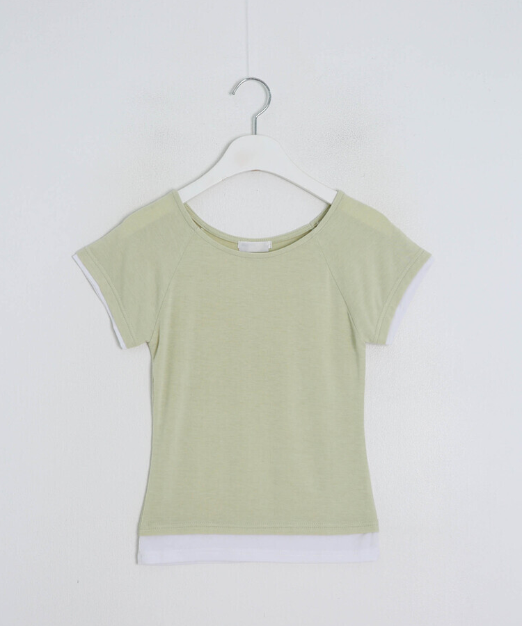 レイヤーベーシッククロップドTシャツ