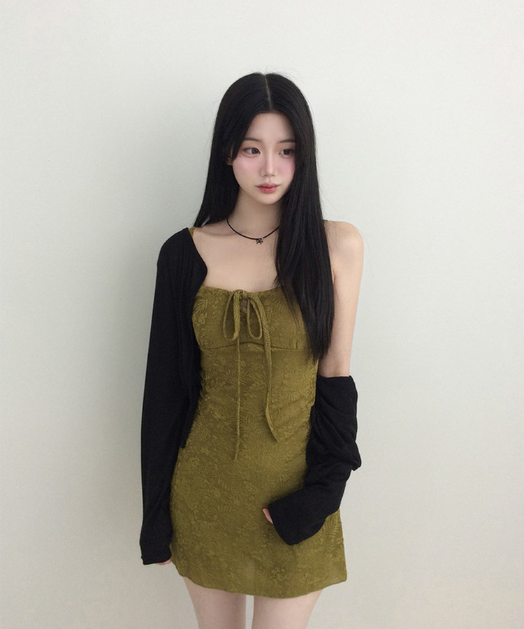 フラワーレースキャミソールミニワンピース｜ミニワンピース｜韓国