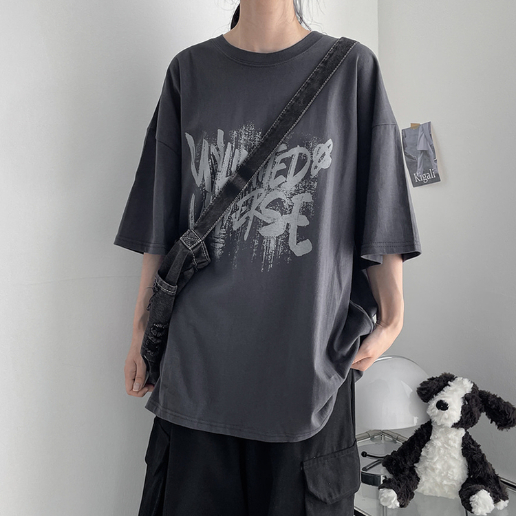 ヒップ丈オーバーサイズ半袖Tシャツ｜半袖Tシャツ｜韓国ファッション
