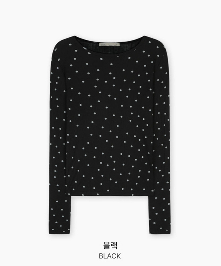 ドットシアーレイヤード長袖Tシャツ