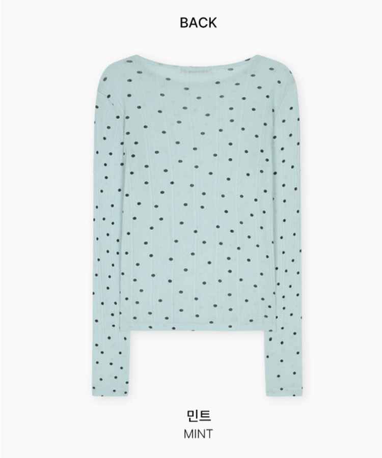 ドットシアーレイヤード長袖Tシャツ