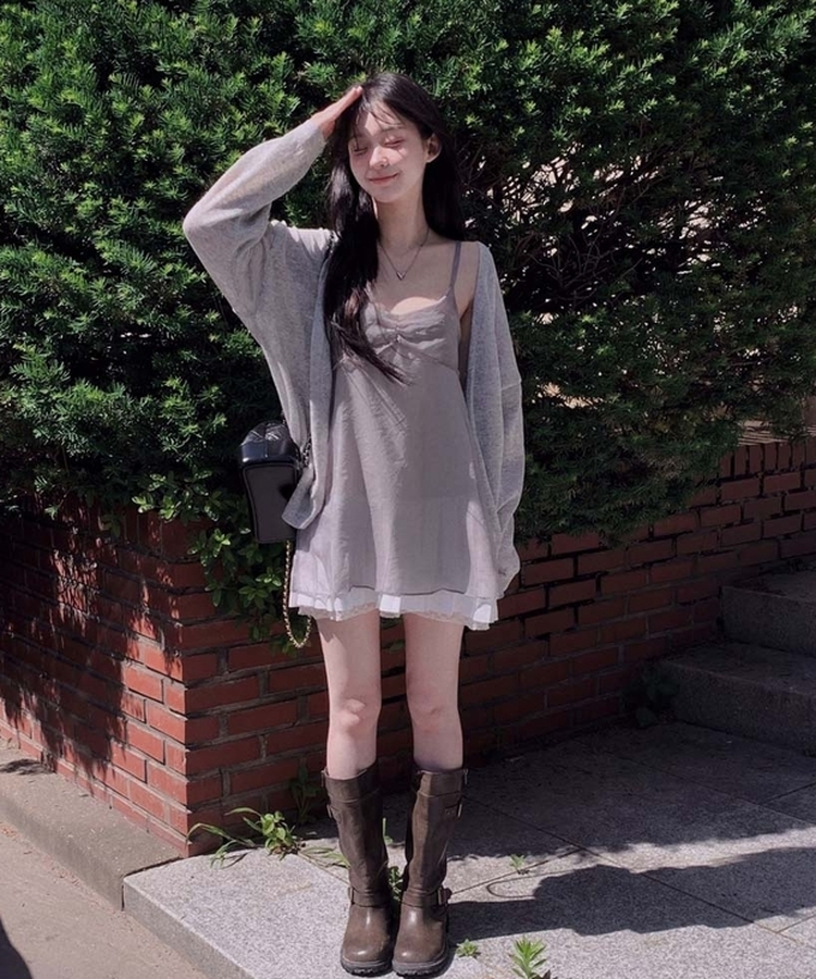 여름 살안타템으로 딱이브이 린넨 오버핏 여름 긴팔 가디건 그레이