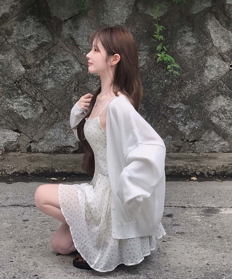 여름 살안타템으로 딱이브이 린넨 오버핏 여름 긴팔 가디건 아이보리