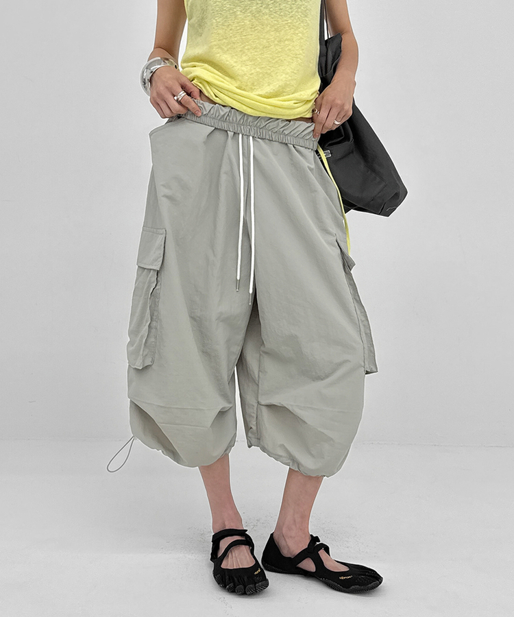 ナイロンカーゴ7分丈パンツ GREY