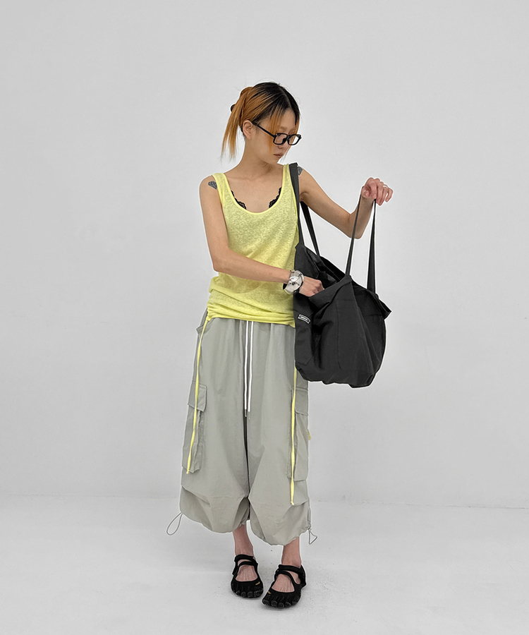ナイロンカーゴ7分丈パンツ GREY