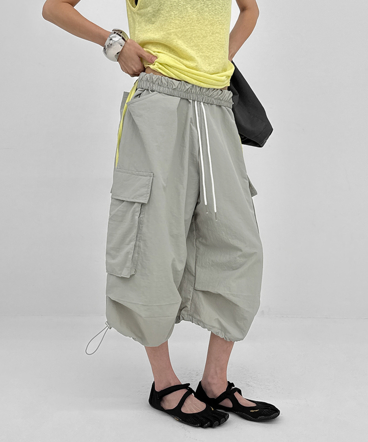ナイロンカーゴ7分丈パンツ GREY
