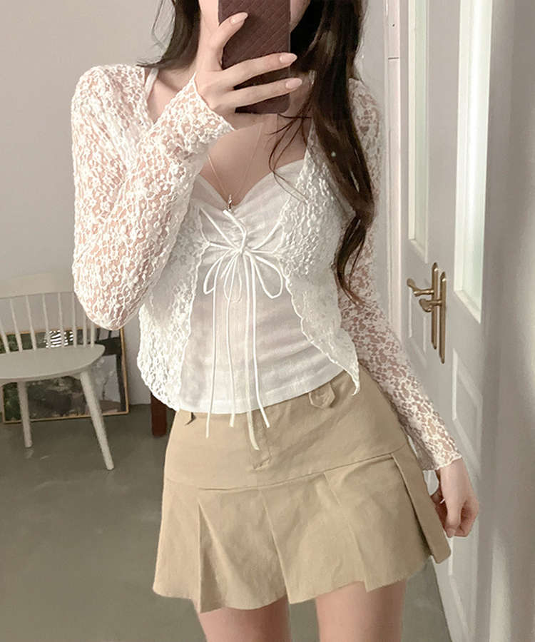 블룸 레이스 볼레로 가디건 아이보리