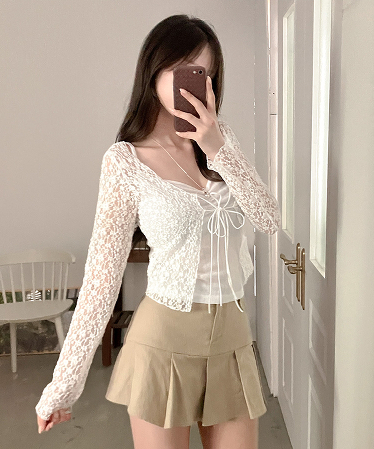 블룸 레이스 볼레로 가디건 아이보리