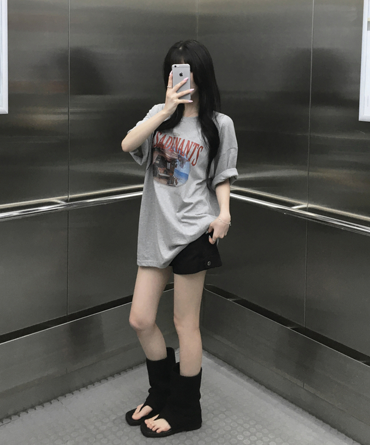 メッシュトングミドルブーツ BLACK
