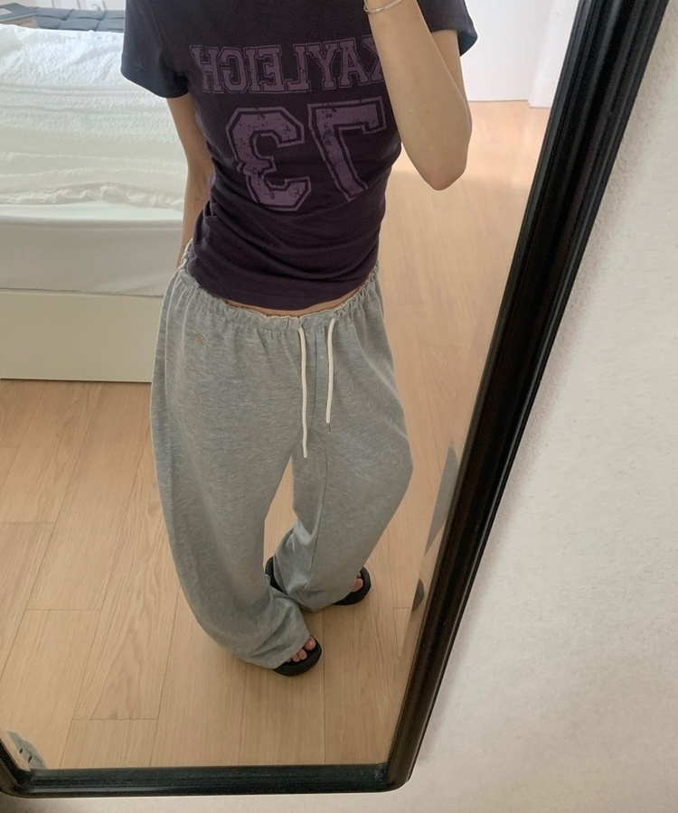 ウエストバンディングストレートパンツ(6color) MELANGE