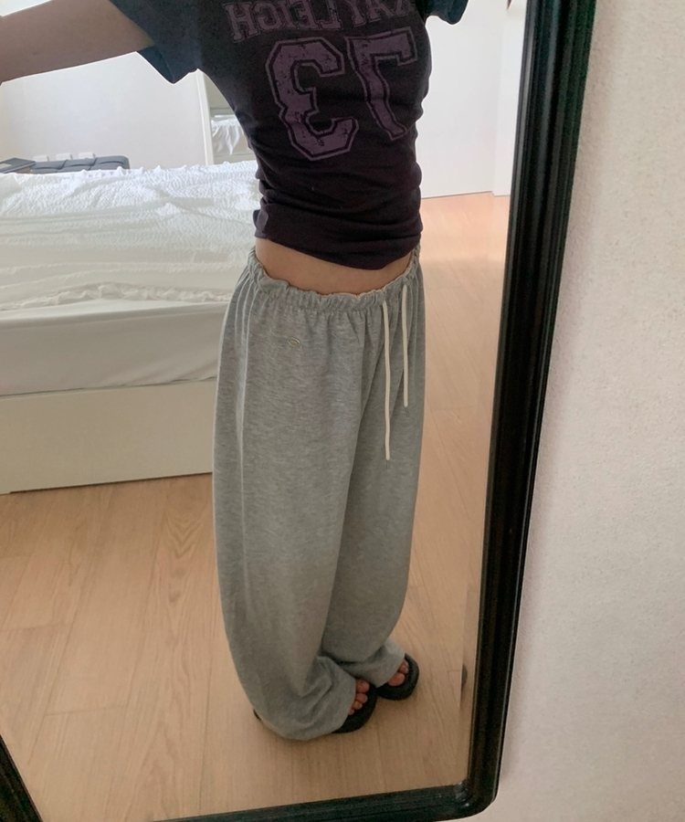ウエストバンディングストレートパンツ(6color) MELANGE