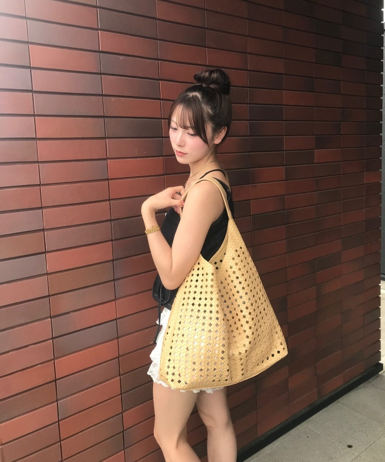 メッシュ編みショルダーバッグ BEIGE