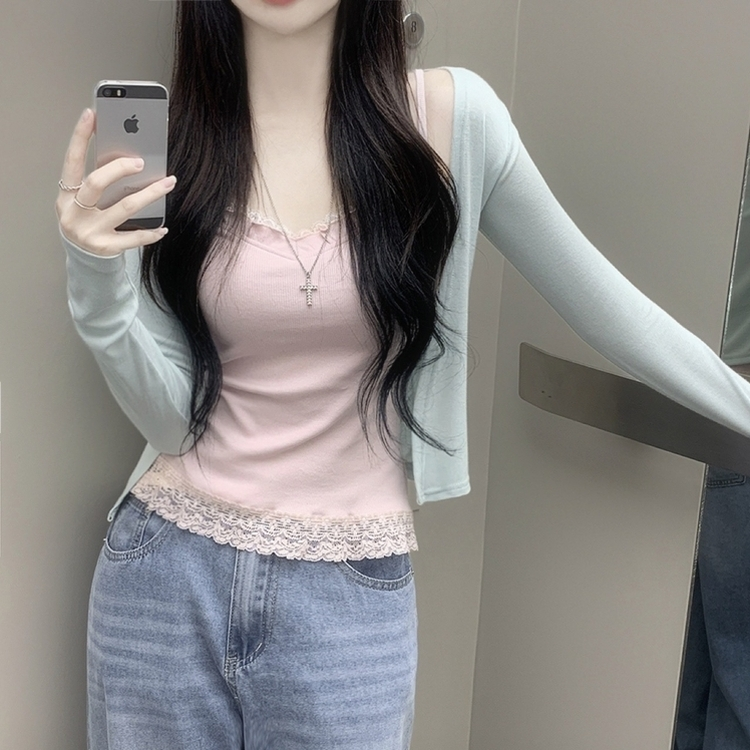 부드러운 차르르 오픈 여름 숄가디건 팔뚝살커버 살탐방지 민트코어 민트