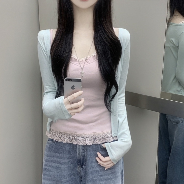 부드러운 차르르 오픈 여름 숄가디건 팔뚝살커버 살탐방지 민트코어 민트