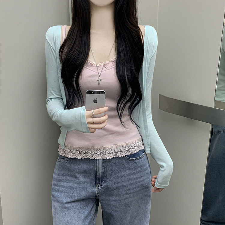 부드러운 차르르 오픈 여름 숄가디건 팔뚝살커버 살탐방지 민트코어 민트