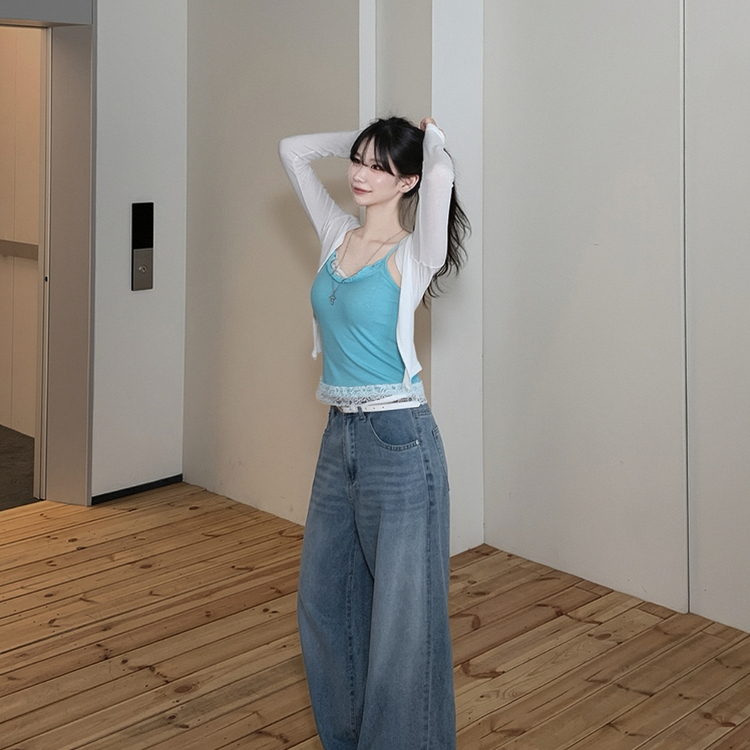 부드러운 차르르 오픈 여름 숄가디건 팔뚝살커버 살탐방지 민트코어 아이보리