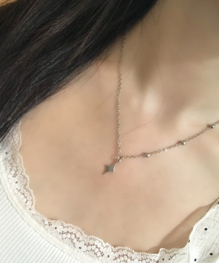 スパークルポイントネックレス SILVER