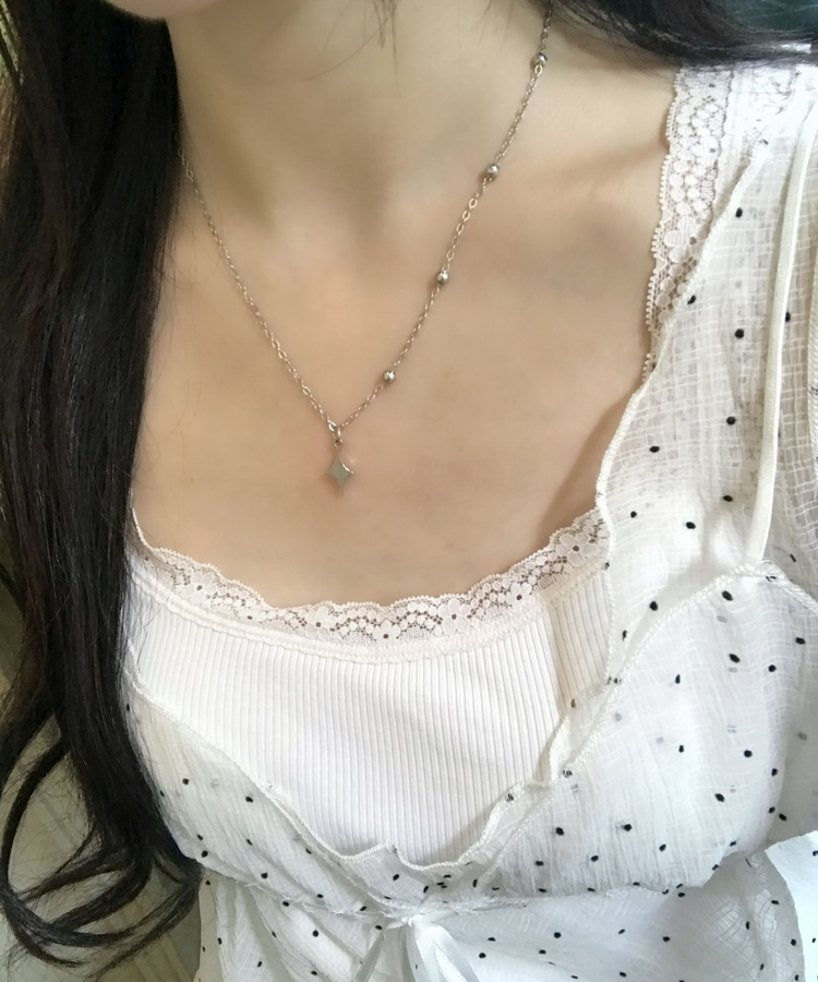 スパークルポイントネックレス SILVER