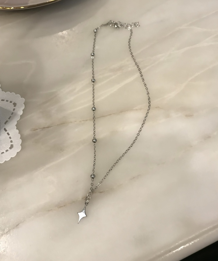 スパークルポイントネックレス SILVER